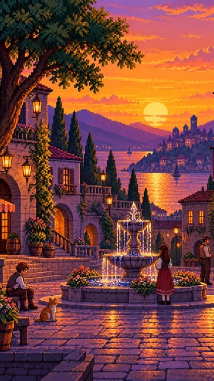 A sample frame in the Pixel Art look